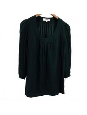 Vintage Y2K Tibi New York Black 100% Silk Minimalist Blouse